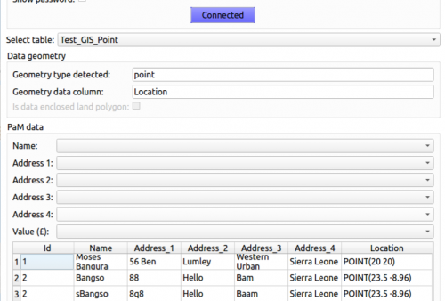 spatial database that can be directly loaded or saved as csv, kml or shapefile.